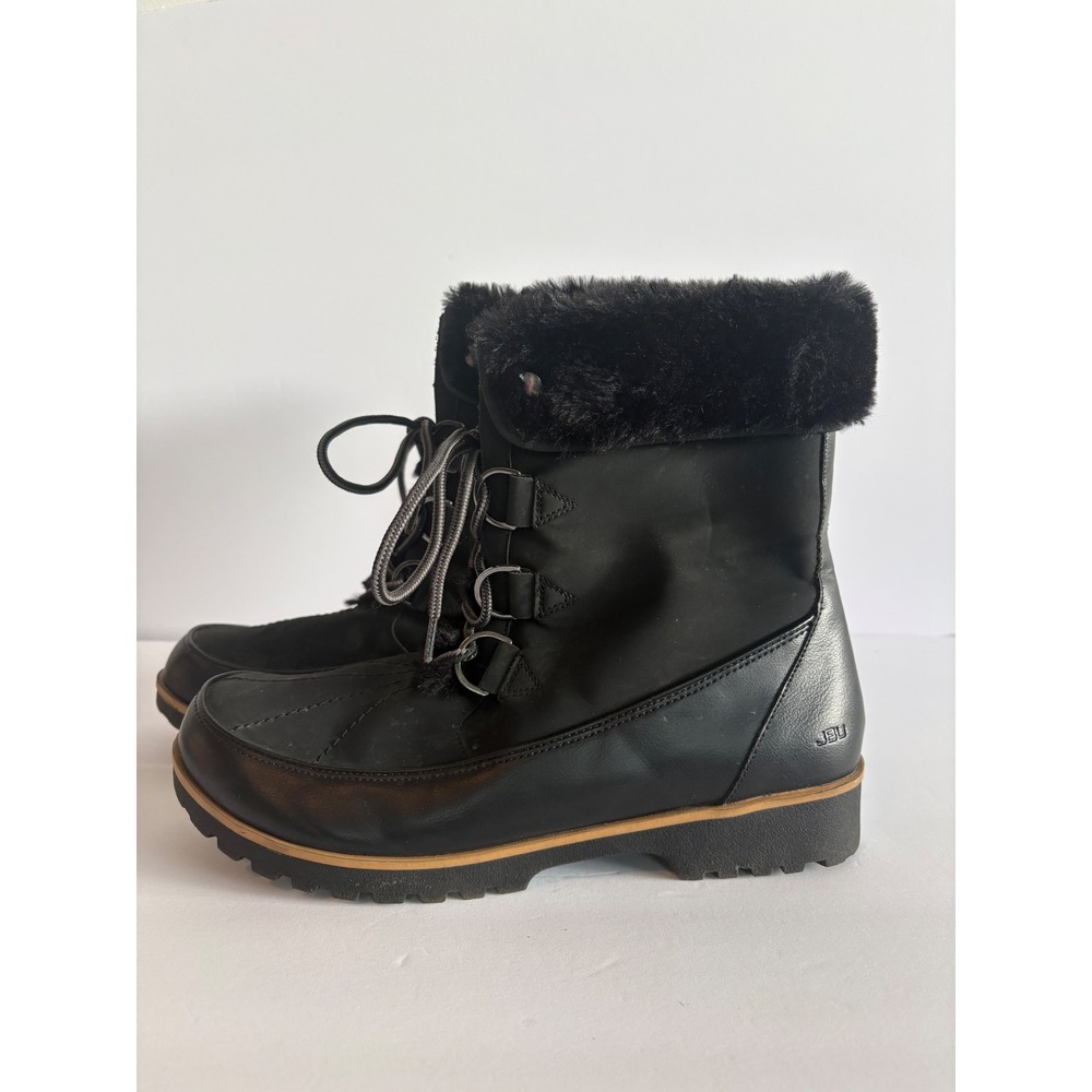 JBU Jambu Northgate Waterproof Winter Boots Black Faux Fur B1NOR91 Womens 11M